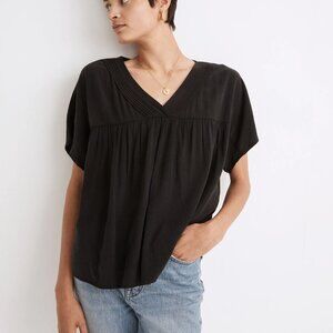Madewell Lusterweave Pintuck Top, Small, Never Worn